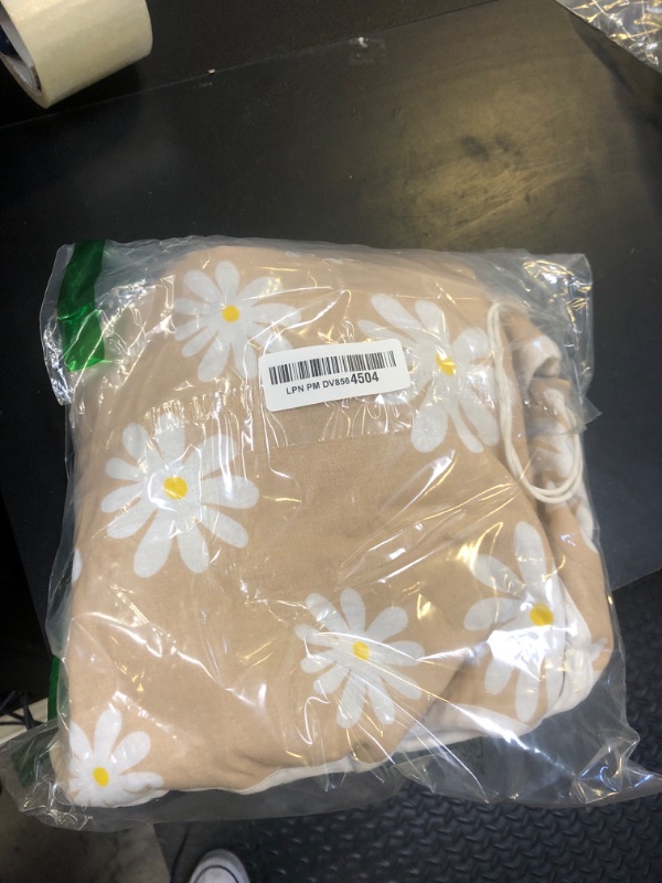 Photo 1 of Encasa Ironing Board Covers (42"x14") Drawstring Tightening with Thick 3 mm Felt Padding, Easy Fit, Scorch Resistant, Printed - Daisy Beige