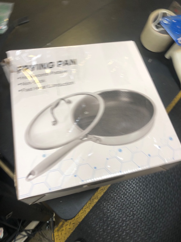 Photo 1 of 10.5 inch Frying Pan Nonstick with Lid, 2.5 Qt Deep Non Stick Stainless Steel Sauté Pan Skillet, Dishwasher and Oven Safe, Compatible with All Cooktops