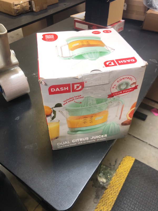 Photo 1 of DASH Citrus Juicer, Dual Citrus Cones, 20 fl. oz. Capacity, 25 Watts