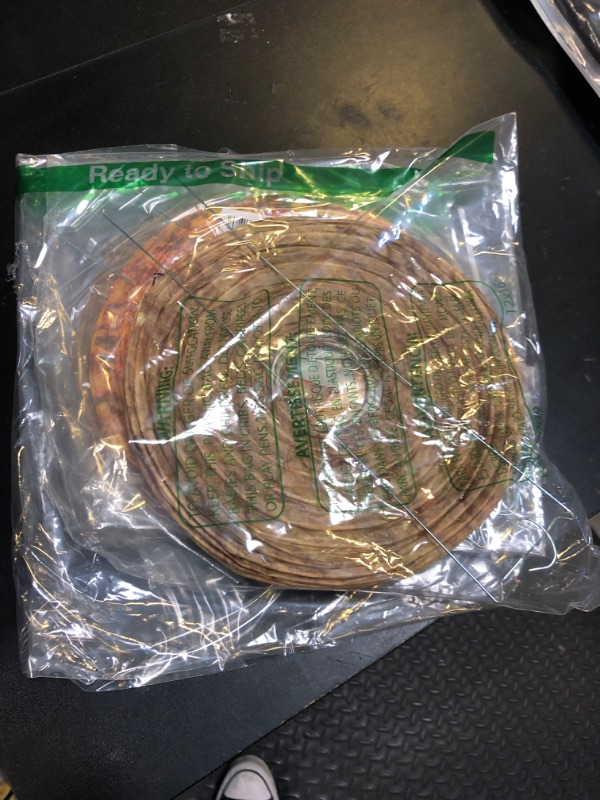 Photo 1 of DECYOOL 4 Pack Paper Wasp Nest Decoy Hanging Wasp Nest Stay Away from Wasps Hornets Yellow Jackets(Dark Brown, Orange)