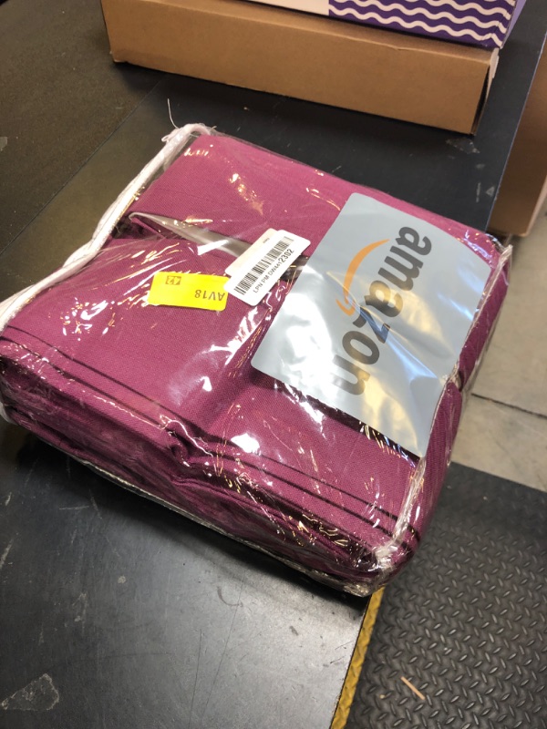 Photo 1 of Purple Linen Blackout Curtains 96 Inch Length 2 Panels Set for Living Room Bedroom, Pinch Pleated Thermal Insulated 100% Black Out Curtains with Hooks, Room Darkening Back Tab Drapes