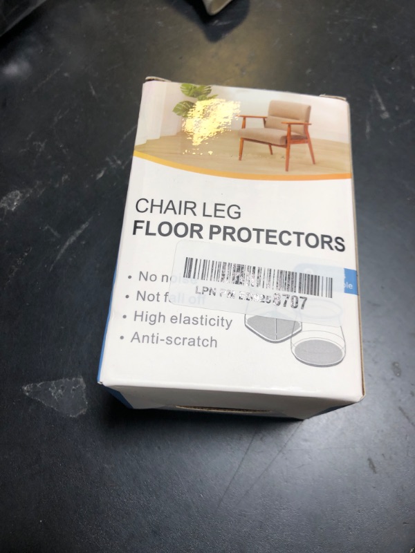 Photo 1 of BUMACO Chair Leg Floor Protectors Chair Leg Protectors for Hardwood Floors Silicone Pads Covers to Protect Floors (Black-20 Pcs, Universal L (1.3"-2")