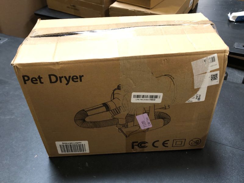 Photo 1 of Pet Dryer, 5.2HP/3800W Pet Grooming with Adjustable Speed and Temperature Control Dog Blow Dryer, Pet Hair Dryer with 3 Nozzle