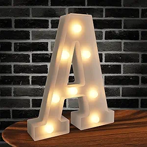 Photo 1 of Light up Letters Marquee Letters, LED Alphabet Lights Sign - White Plastic White Wedding Engagement Party Baby Shower Birthday 'Marry Me'
