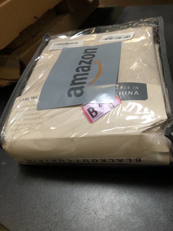 Photo 1 of INOVADAY 100% Blackout Curtains 84 Inches Length 2 Panels Set, Back Tab/Rod Pocket Linen Black Out Curtains for Bedroom, Thermal Insulated Window Drapes - Cream, W50 X L84