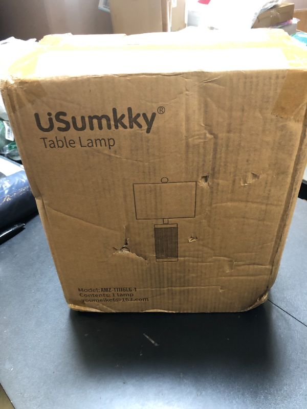 Photo 1 of USumkky 24.5" Modern Ceramic Light-Green Single Bedside Lamp for Bedroom Decor Farmhouse Table Lamp for Living Room Office Dorm