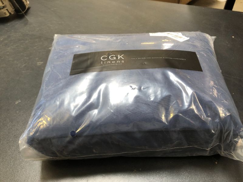 Photo 1 of Extra Deep Queen Sheet Set - 6 Piece Breathable & Cooling Sheets - Hotel Luxury Bedding Set with 18-24 Inch Extra Deep Pockets - Easy Fit - Super Soft, Wrinkle Free and Comfy - Navy Blue, Queen Size