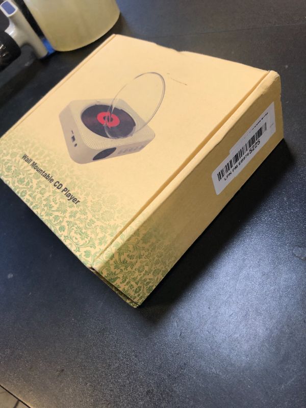 Photo 1 of MICOCIOUS Bluetooth Portable Home CD Music Player with Remote Control, Timer, Built-in Speakers and LED Display - FM Radio Boombox (White)