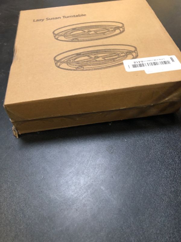 Photo 1 of URALFA 9 Inch Lazy Susan Spice Rack Organizer, 360 Degree Rotating Round Lazy Susan Turntable for Cabinet, 2-Pack, Clear