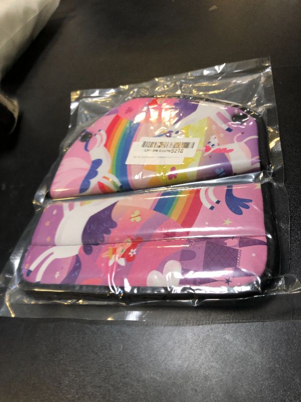 Photo 1 of Mokiwala Kid's Seat Belt Cover Pad, Shoulder & Belly Cushion Protective Padding - Soft Breathable Hypoallergenic Straps Cushion Cover for Booster Seat, Strollers, and High Chairs, Unicorn