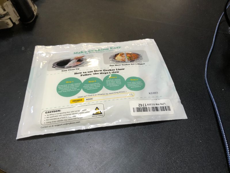 View 2 of KOOC Slow Cooker Liners 11"x17" 10 count Middle Size Disposable Plastic Bags Pot Liners Cooking Bags Fit 3 qt to 4 qt Pot BPA Free