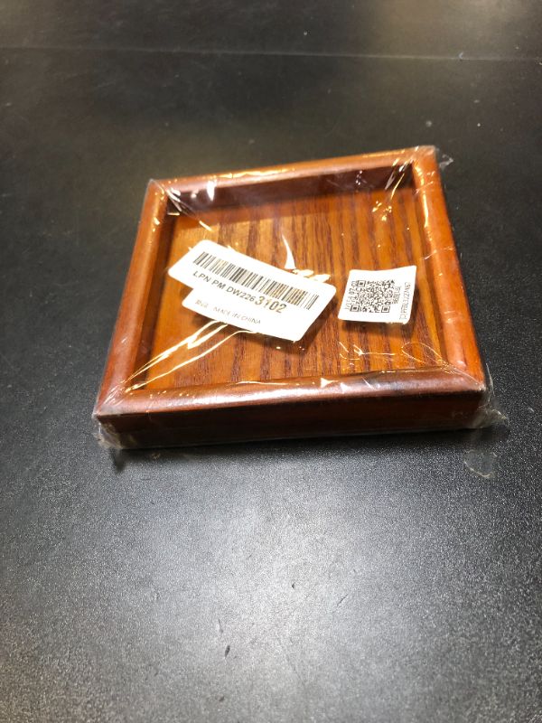 Photo 1 of Wooden Trays, Small Tray, Tea/Drink Platter, Mini Cup Tray, Portable Small Lovely Shape Solid Wood Snack Food Dinning Serving Plate(12.5 * 12.5 * 2)