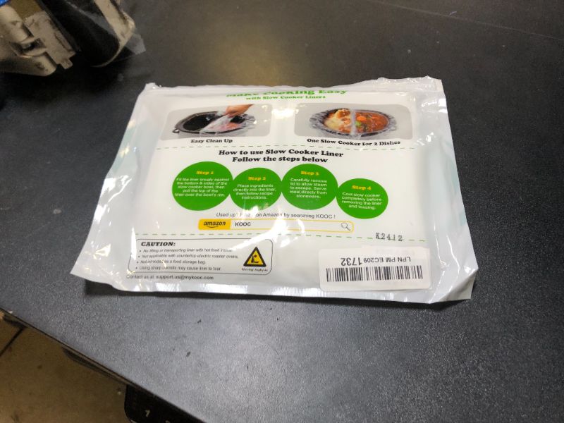 Photo 1 of KOOC Slow Cooker Liners 13"x21" 20 Count Large Size Disposable Pot Liners Cooking Bags Fit 3 qt to 8.5 qt Pot BPA Free Fresh Locking Seal Design