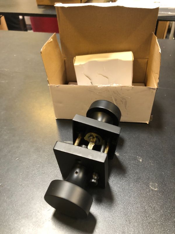 Photo 1 of MATTE BLK PUSH LOCK DOOR KNOB