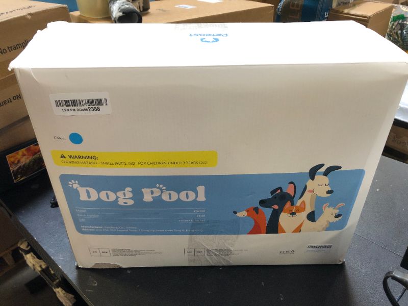 Photo 1 of Peteast Foldable Dog Pool with Sturdy Square Design, Durable 71" Lx39 Wx12 D Extra Large Portable Pet Bathtub with Reinforced Sidewalls for Stability, Ideal for Indoor & Outdoor Use (Blue)