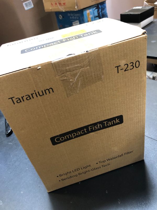 Photo 1 of Small Fish Tank, 2 Gallon Glass Aquarium, Betta Fish Shrimp Goldfish Tropical Fish Starter Kit Self Cleaning with Filter & LED Plant Light, Ultra-Quiet Kids Room Decoration Fish Tank