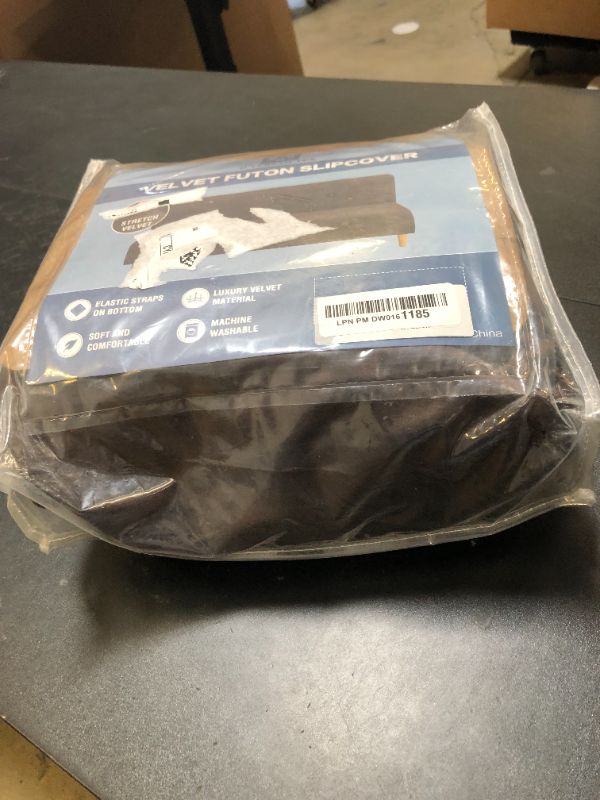 Photo 1 of H.VERSAILTEX Real Velvet Futon Cover Armless Sofa Covers Sofa Bed Covers Stretch Futon Couch Cover Sofa Slipcover Furniture Protector Thick Soft Velvet Fabric Form Fitted Stay in Place, Brown