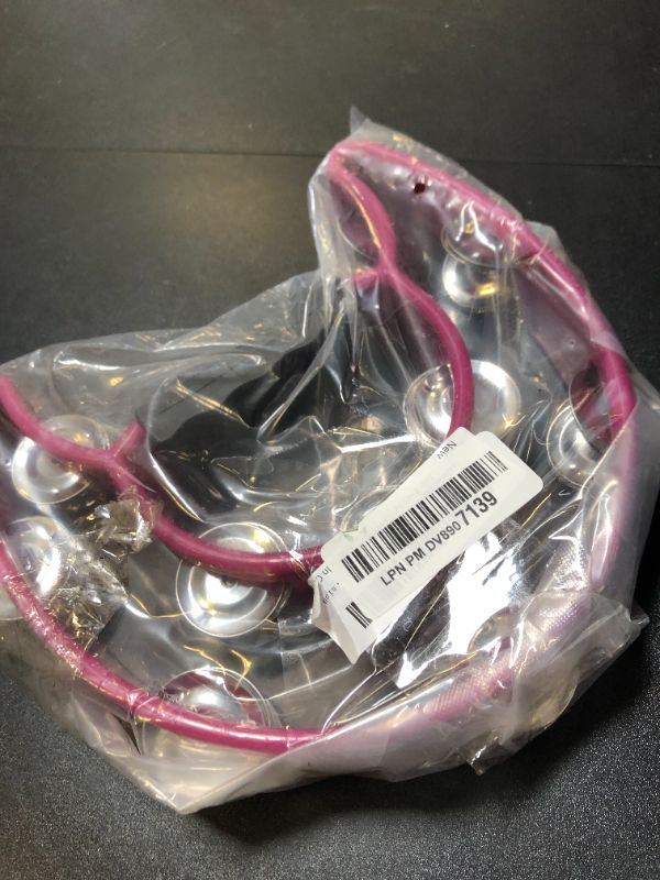 Photo 1 of Tambourine Double Row Metal Jingles Half Moon Musical Instruments Tamborines Musical Instrument for Adult Hand Held Percussion for Party, Church (Purple)