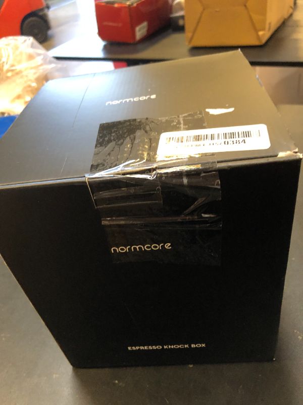 Photo 1 of Normcore Espresso Knocker Box, Heavy-Duty Knock Box for Coffee Grounds, Removable Bar and Walnut Non-Slip Base, Shock-Absorbent Durable, Stainless steel, Black