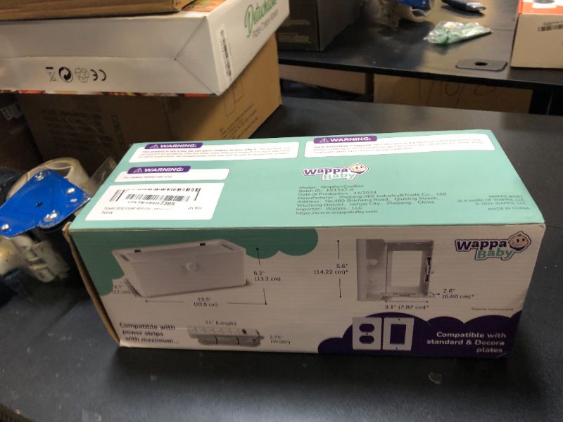 Photo 1 of Power Strip Cover and Outlet Cover Box - Effectively Baby Proofs Power Strip on Floor or Wall, Protects Small Hands & Fingers, Cover Box and Outlet Cover Box