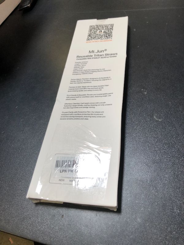 Photo 1 of Mt.Jun 6-Pack Replacement Straws for Stanley 30/40 oz Tumbler, Premium Tritan Material, BPA Free & Food Grade, Includes a Cleaning Brush [Safeguarded by Protective Film for Hygiene, Remove Before Use]