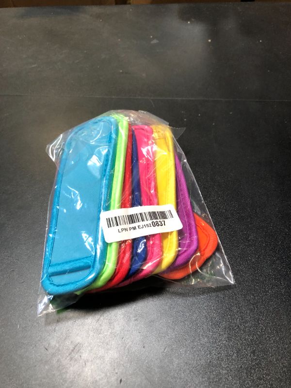 Photo 1 of Hzran Ice Pop Sleeves, 8 Pieces Ice Pop Neoprene Insulator Sleeves, Freezer Popsicle Holder Sleeves, Colorful Ice Sleeves Holder Bag, Reusable Washable Ice Popsicle Holders for Kids.