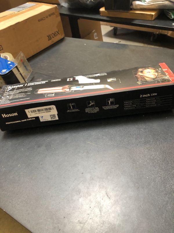 Photo 1 of Hoson 2 Inch Curling Iron Large Barrel, Long Barrel Curling Wand Dual Voltage, Ceramic Tourmaline Coating with LCD Display, Glove Include