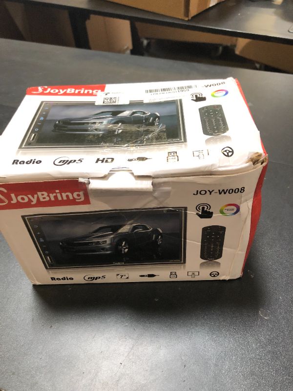 Photo 1 of SJoyBring Upgrade Wireless Double Din Car Stereo with Apple CarPlay, Android Auto, Bluetooth, 4-Channel RCA, 2 Subwoofer Ports, 60W*4 High Power, 7" HD Touchscreen Car Radio Receiver, Backup Camera