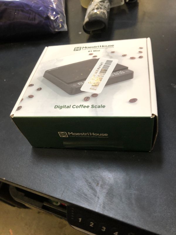 Photo 1 of Mini Coffee Scale with Timer, Maestri House Rechargeable Espresso Scale, 2kg/0.1g Accurate Scale for Espresso and Pour-Over Coffee, Portable Digital Kitchen Scale with Automatic Timing-Black