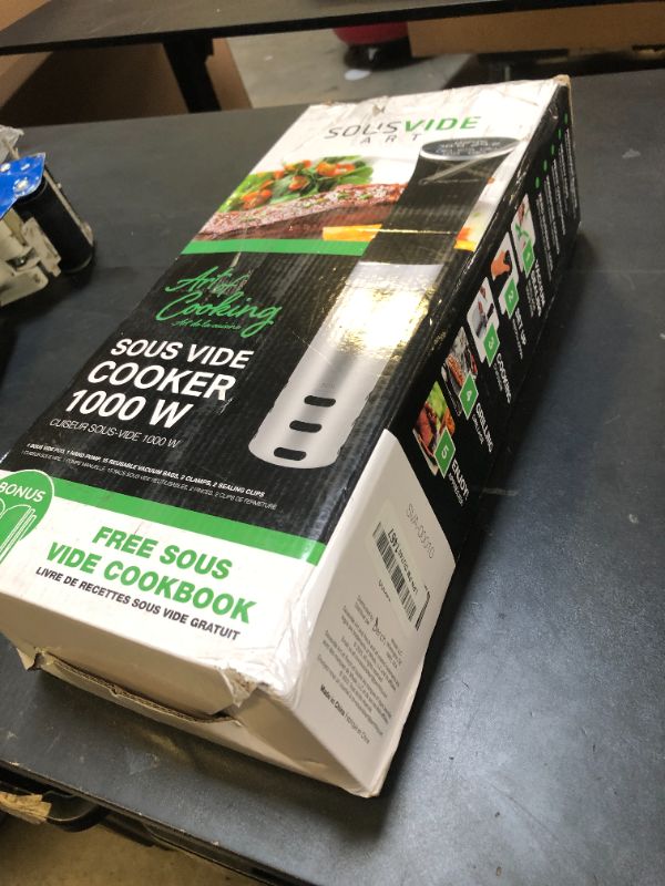 Photo 1 of SOUSVIDE ART Sous Vide Cooker Kit - 1000W Immersion Circulator - 15 Vacuum Bags, Pump, Digital Timer and Temperature Control; Complete Sous Vide Machine Cooking Kit for Home Chefs and Beginners