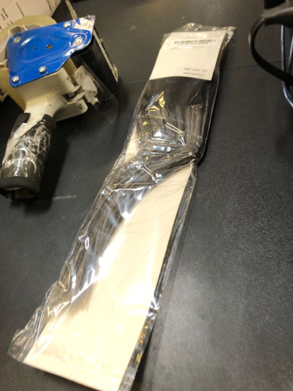 Photo 1 of Hair Extensions Real Human Hair Sew in Double Weft Weave Bundles Straight Natural Black to Silver 14 Inch Hand Tied Weft Hair Extensions for Women Real Hair
