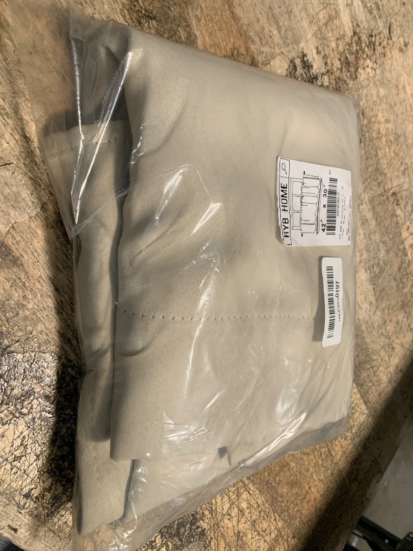 Photo 1 of RYB HOME RV Curtains for Camper Windows - Soft Thermal Insulated Small Window Curtain Tiers for Cafe Kitchen Bedroom Basement Glass Door Window, W 42 x L 30 inches, Geige, 2 Panels