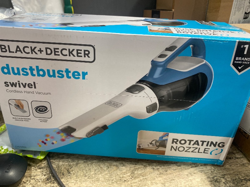 Photo 1 of BLACK+DECKER dustbuster AdvancedClean Cordless Handheld Vacuum, Compact Home and Car Vacuum with Crevice Tool (CHV1410L)