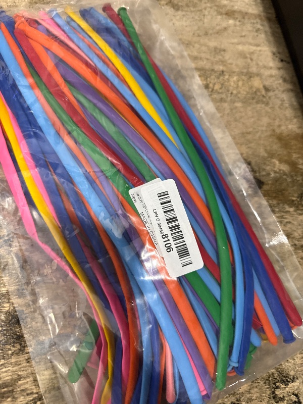 Photo 1 of 100pcs 260 Multi Long Balloons for Animal Modeling, Premium Quality Latex Twisting Balloons for Christmas Birthday Wedding Party Decorations