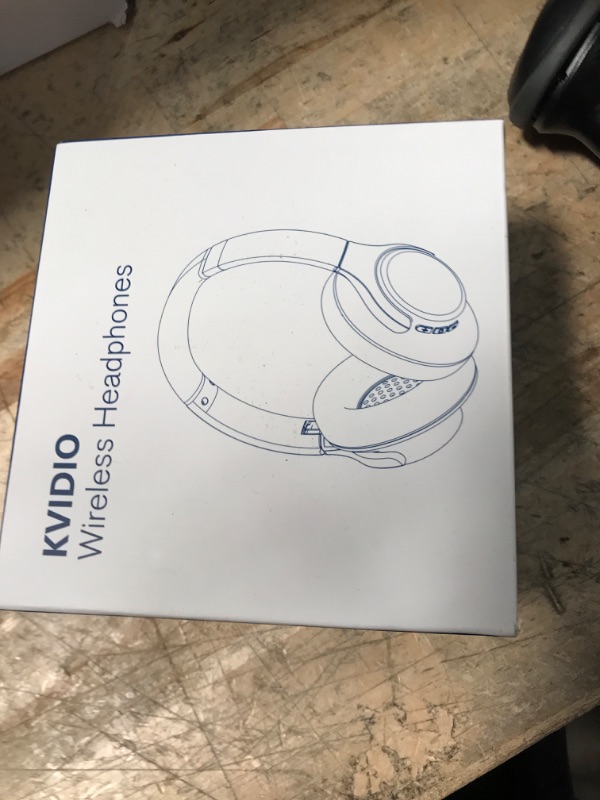 Photo 1 of (used) KVIDIO Bluetooth Headphones Over Ear, 65 Hours Playtime Wireless Headphones with Microphone, Foldable Lightweight Headset with Deep Bass, HiFi Stereo Sound Low Latency for Travel Work Cellphone