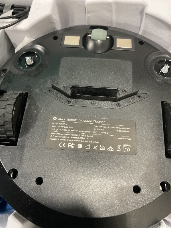 Photo 1 of *unable to tested*Lefant LiDAR Robot Vacuum and Mop, 450ml Visible Dustbin, Upgraded 190° PSD Obstacle Avoidance, Customized Cleaning, Multi-Floor Mapping, 150 Mins Runtime, WiFi/Alexa/APP, Pet Hair & Carpets, M330 Pro