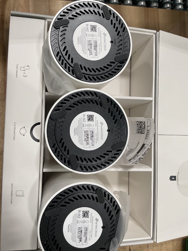 Photo 1 of *UNABLE TO TESTED*TP-Link ???? BE63 Tri-Band WiFi 7 BE10000 Whole Home Mesh System - 6-Stream 10 Gbps, 4x2.5G Ports Wired Backhaul, 4x Smart Internal Antennas, VPN, MU-MIMO, HomeShield, Free Expert Support (3-Pack)