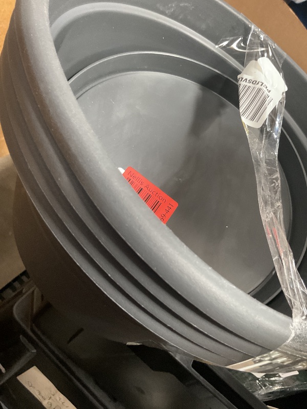 Photo 1 of  4 Pack 10 inch Plant Pot, Round Plastic Plant Pots, Outdoor Pots for Plants with Drainage Hole & Tray Saucer, Decoration Flower Pots for Indoor Plants Home Garden Outdoor Planters (Grey)