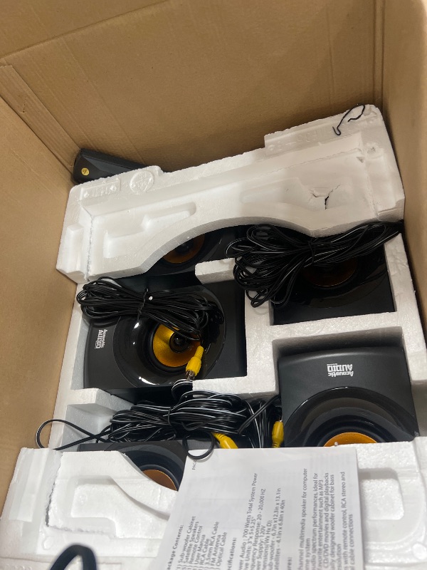Photo 1 of Acoustic Audio AA5170 Home Theater 5.1 Bluetooth Speaker System 700W with Powered Sub