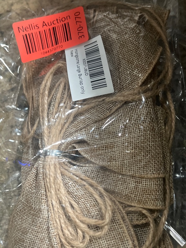 Photo 1 of 2 Pack Large Burlap Jute Hemp Rope Bows for Wreaths,Rustic Farmhouse Crafts Bow Wrapping Tree Topper Wedding Holiday Birthday Party Wall Home Boho Front Door Decorations