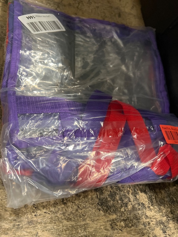 Photo 1 of 12 Pack Clear Tote Bag Plastic Tote Bag 12 x 6 x 12 Large Transparent Totes with Zippers Handles for Concerts(Classic Colors)