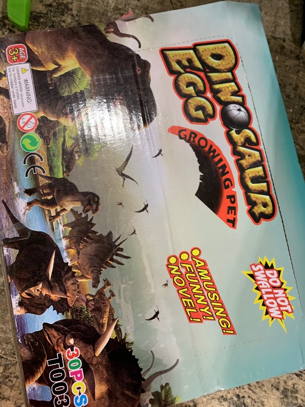 Photo 1 of 30PCS Large Hatching Dinosaur Eggs for Dinosaur Birthday Party Favors for Kids 3-5 4-8 Goodie Bag Gift Stuffers Classroom Prizes Bulk Treat Stuff Novelty Grow in Water Dino Eggs with Toys Inside