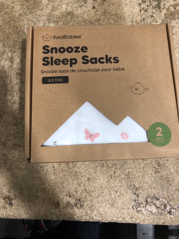 Photo 1 of 2-Pack Baby Sleep Sacks,Zipper Wearable Blanket - 0.5TOG Organic Cotton,Lightweight,Soft Cozy Toddler Sleeping Sack 12-24 months,Easy to Wear Large Newborn Transition Swaddles Sleepsacks (Butterflies)