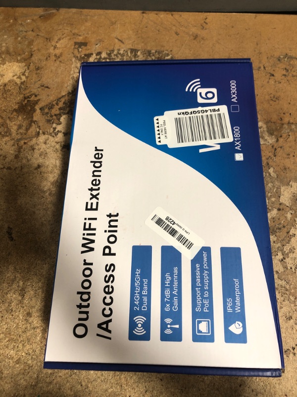 Photo 1 of AX1800 Outdoor WiFi Extender, IP67 Weatherproof Outdoor Wireless Access Point, Supports Extender/AP/Repeater, Dual Band High Power Long Range Outdoor WiFi Extenders Booster for Farm Backyards Garages