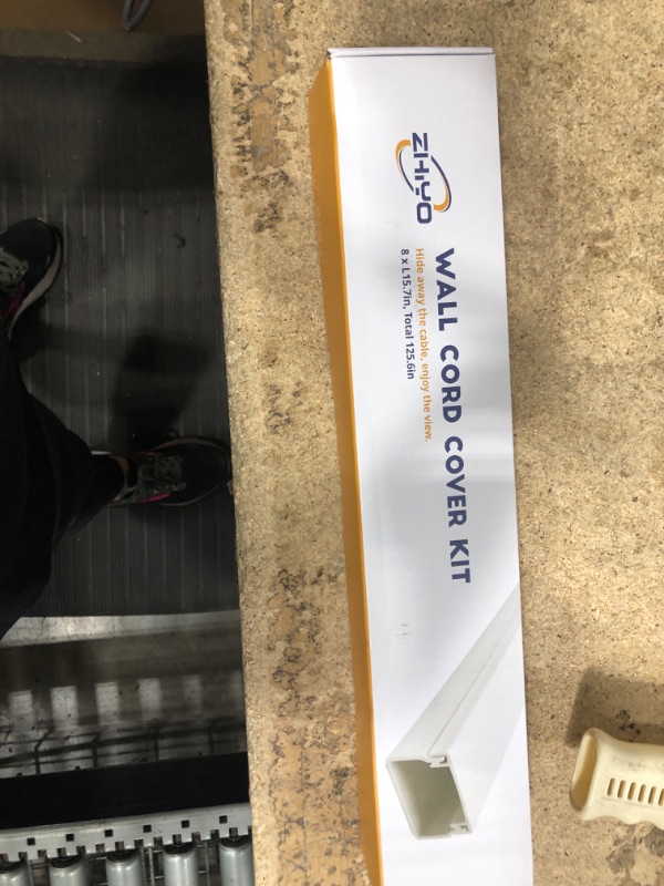 Photo 1 of 126in Cord Hider Kit, Wire Hiders for TV on Wall, Paintable Cable Management Kit, Wire Cover for Wall Mount TV, Hide Wires Along Wall, Beige Cord Cover Wall Wire Management, 8xL15.7in W0.95in H0.55in