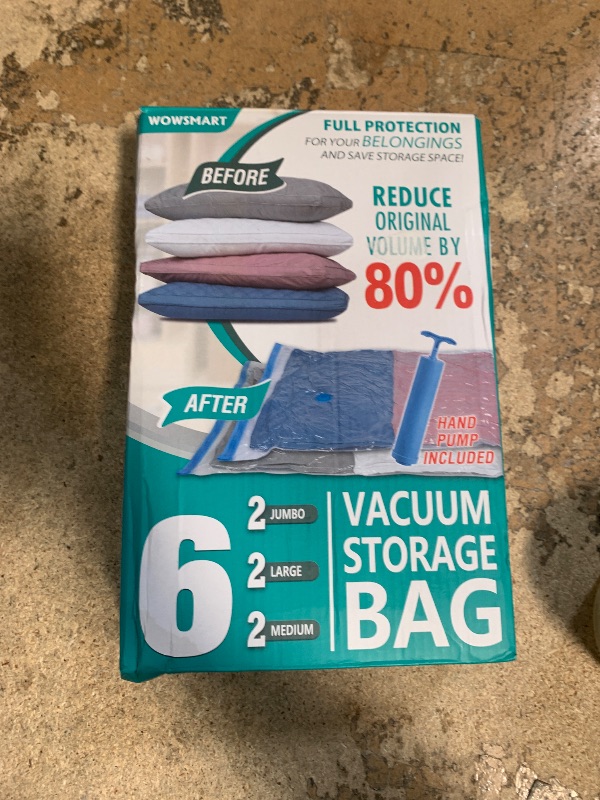 Photo 1 of *ONLY 3* Pack Vacuum Storage Bags with Hand Pump, 80% Space Saver Vacuum Seal Storage Bags for Clothing, Travel Lugggage, Blankets, Comforters
