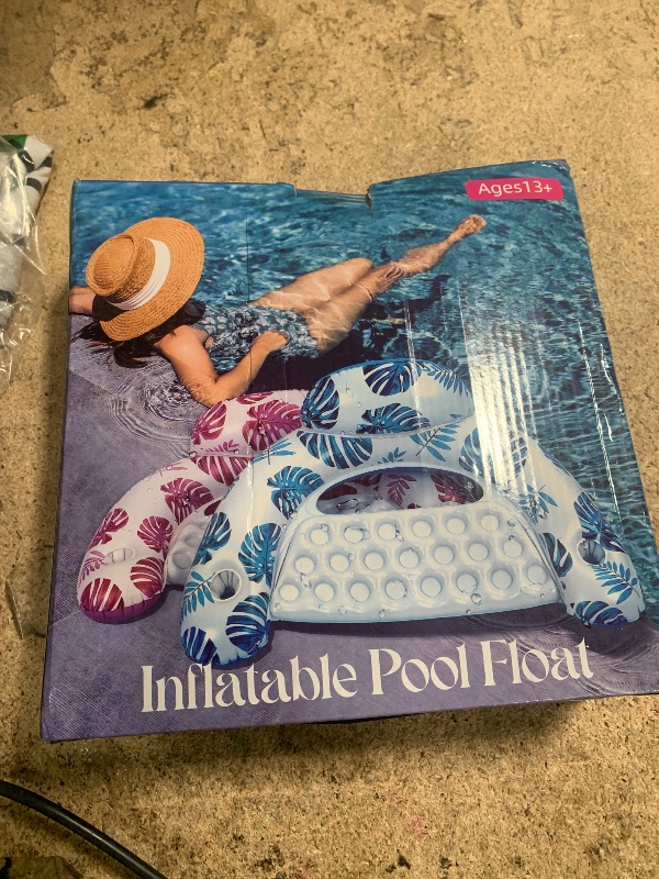 Photo 1 of [2025 New Upgraded] Pool Floats for Adult -Floating Lounge Chairs,Inflatable Pool Floats with Cup Holders 2 Repair Patch Suit for Swimming Pools, Beach, Pool Toys,Backyard Party,Lakes?2 Packs