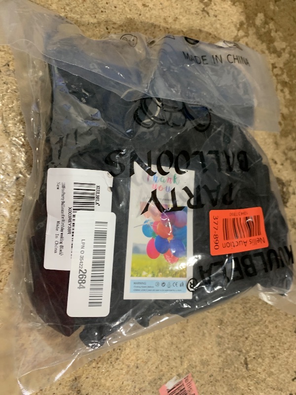 Photo 1 of 110pcs Black Balloon 12 inch, Black Latex Balloons for Birthday Party Baby Shower Wedding(with 2 Ribbons).