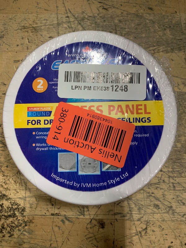 Photo 1 of EASY-EXS Access Panel Round 5" Spring-Clip (Max Service Opening 4") Plastic White (Pack of 2) (Round 5")