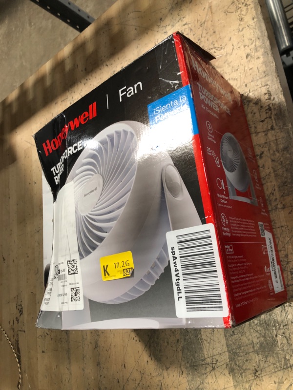 Photo 1 of Honeywell HT-904 TurboForce Tabletop Air Circulator Fan, Small, White – Quiet Personal Fan for Home or Office, 3 Speeds and 90 Degree Pivoting Head